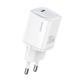 Ładowarka sieciowa Usams CC251 30W GaN 1xUSB-C PD 3.0 bez kabla - biała USAMS