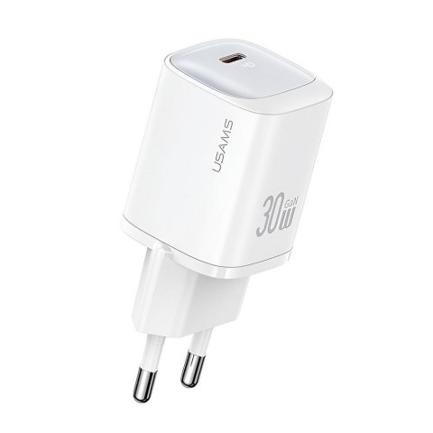 Ładowarka sieciowa Usams CC251 30W GaN 1xUSB-C PD 3.0 bez kabla - biała USAMS