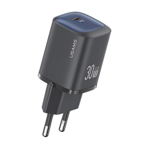 Ładowarka sieciowa Usams CC251 30W GaN 1xUSB-C PD 3.0 bez kabla - czarna USAMS