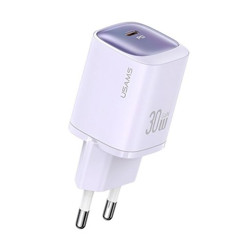 Ładowarka sieciowa Usams CC251 30W GaN 1xUSB-C PD 3.0 bez kabla - fioletowa USAMS Ładowarka sieciowa Usams CC251 30W GaN 1xUSB-C PD 3.0 bez kabla - fioletowa USAMS