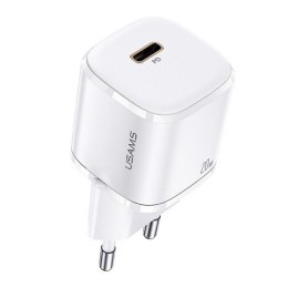 Ładowarka sieciowa Usams T36 mini 20W 1xUSB-C PD 3.0 bez kabla - biała USAMS