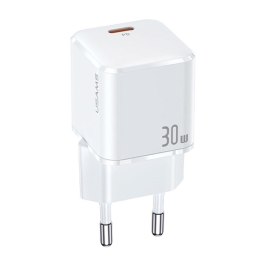 Ładowarka sieciowa Usams T45 mini 30W 1xUSB-C PD 3.0 bez kabla - biała USAMS