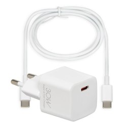 Ładowarka sieciowa iBOX C-38 USB-C PD30W, kabel USB-C IBOX