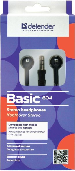 Słuchawki Defender BASIC 604 douszne czarne Defender