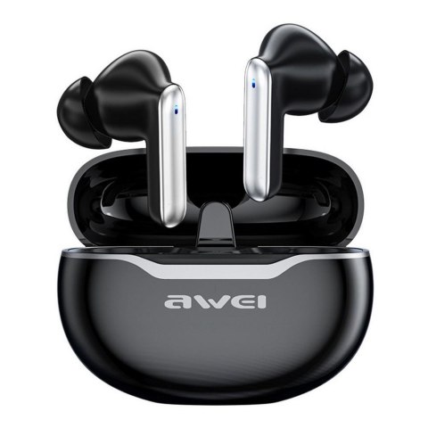 Słuchawki z mikrofonem Awei T50 TWS Bluetooth + stacja dokująca - czarne AWEI