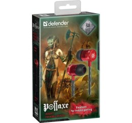 Słuchawki z mikrofonem Defender POLLAXE douszne gaming czarno-czerwone Defender