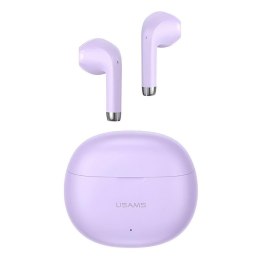 Słuchawki z mikrofonem Usams Rhymbo Series TWS Bluetooth + stacja dokująca - fioletowe USAMS