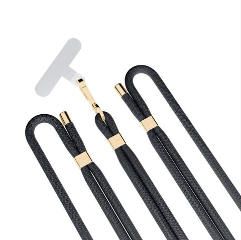 Smycz do telefonu - 3mk EasyClip Elite - Black (gold) 3mk Protection