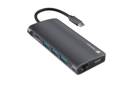 Stacja dokująca USB Natec Fowler 2 V2 Multiport USB-C -> HUB USB 3.0 3x, Hdmi 4k, USB-C, RJ45, SD, Micro SD Natec Stacja dokująca USB Natec Fowler 2 V2 Multiport USB-C -> HUB USB 3.0 3x, Hdmi 4k, USB-C, RJ45, SD, Micro SD Natec