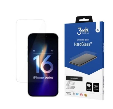 Szkło hartowane do Apple iPhone 16 - 3mk HardGlass 3mk Protection Szkło hartowane do Apple iPhone 16 - 3mk HardGlass 3mk Protection