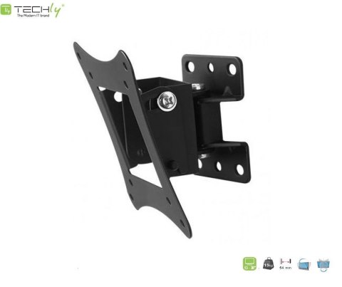 Uchwyt ścienny LCD/LED Techly 13"-30", 15kg, uchylny, czarny Techly