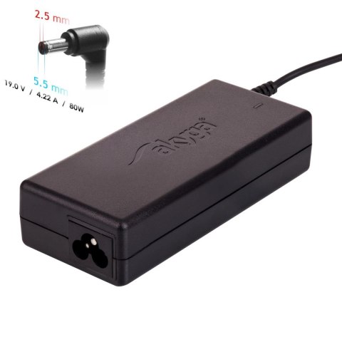 Zasilacz sieciowy Akyga AK-ND-72 do notebooka 19V/4,22A 80W 5.5x2.5 mm AKYGA