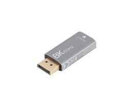 Adapter Lanberg Displayport (M) -> HDMI (F) 8K srebrny LANBERG