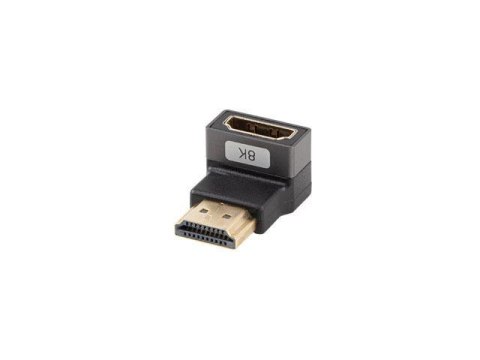 Adapter Lanberg HDMI(F)->HDMI(F) 8K kątowy dół aluminimum srebrny LANBERG Adapter Lanberg HDMI(F)->HDMI(F) 8K kątowy dół aluminimum srebrny LANBERG