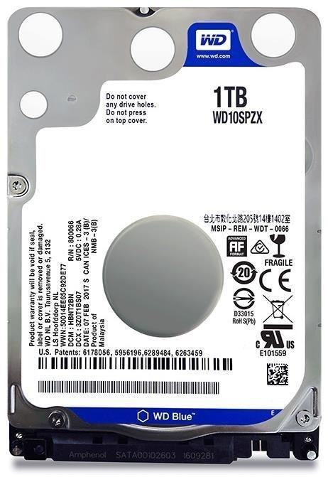 Dysk WD Blue™ WD10SPZX 1TB 2,5" 5400 128MB SATA III Slim 7mm Western Digital