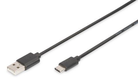 Kabel DIGITUS USB 2.0 HighSpeed Typ USB A/C M/M czarny 1.0m Digitus
