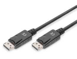Kabel DisplayPort DIGITUS z zatrzaskami 1080p 60Hz FHD Typ DP/DP M/M czarny 5m Digitus