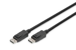 Kabel DisplayPort DIGITUS z zatrzaskami 8K 30Hz UHD Typ DP/DP M/M czarny 2m Digitus