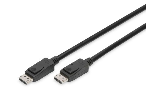 Kabel DisplayPort DIGITUS z zatrzaskami 8K 30Hz UHD Typ DP/DP M/M czarny 2m Digitus