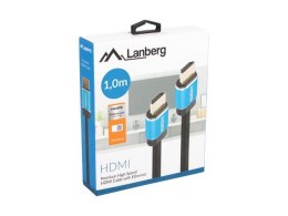 Kabel HDMI Lanberg M/M v2.0 1m czarny pełna miedź Box Premium certyfikat LANBERG