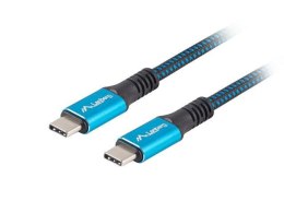 Kabel Lanberg USB-C(M/M) 1,2m 5K 60Hz czarno-niebieski LANBERG