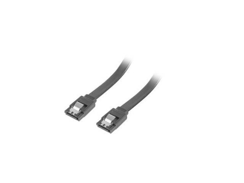 Kabel SATA Lanberg DATA III (6Gb/s) F/F 0,7m metalowe zatrzaski czarny LANBERG