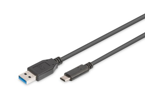 Kabel USB 2.0 DIGITUS HighSpeed Typ USB A/USB C M/M czarny 1,8m Digitus