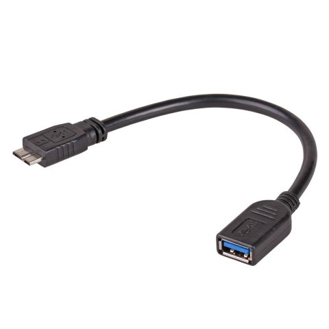 Kabel USB 3.0 Akyga AK-AD-30 USB A(F) - micro USB B(M) 0,15m OTG czarny AKYGA