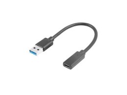 Kabel USB 3.1 Lanberg USB type-C(F) 3.1 - USB-A(M) 0,15m czarny LANBERG
