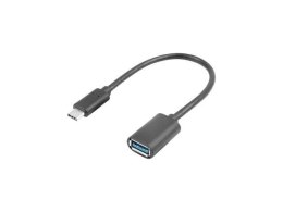 Kabel USB 3.1 Lanberg USB type-C(M) 3.1 - USB-A(F) 0,15m czarny LANBERG