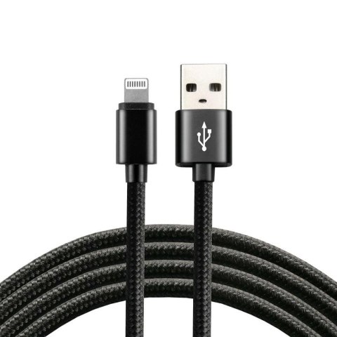 Kabel USB - Lightning everActive CBB-2IB 2m z obsługą szybkiego ładowania do 2,4A czarny Everactive Kabel USB - Lightning everActive CBB-2IB 2m z obsługą szybkiego ładowania do 2,4A czarny Everactive