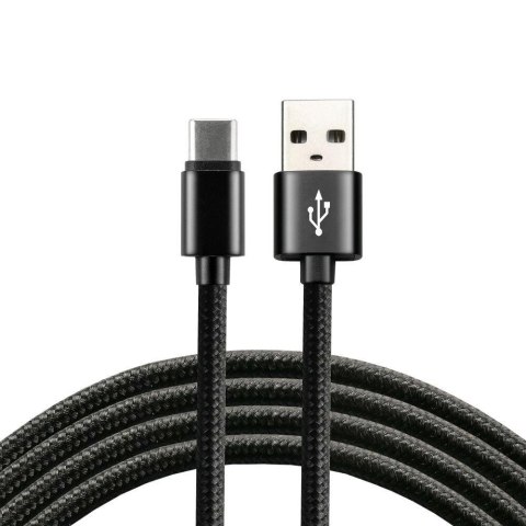 Kabel USB - USB-C everActive CBB-2CB 2m z obsługą szybkiego ładowania do 3A czarny Everactive