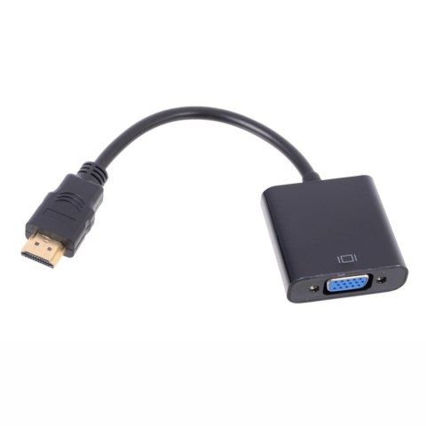 Kabel adapter Akyga AK-AD-42 VGA F - HDMI M 0,15m czarny AKYGA