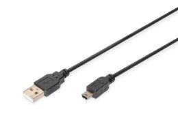 Kabel połączeniowy DIGITUS AK-300130-030-S USB2.0 Canon USB A/miniUSB B 3m Digitus