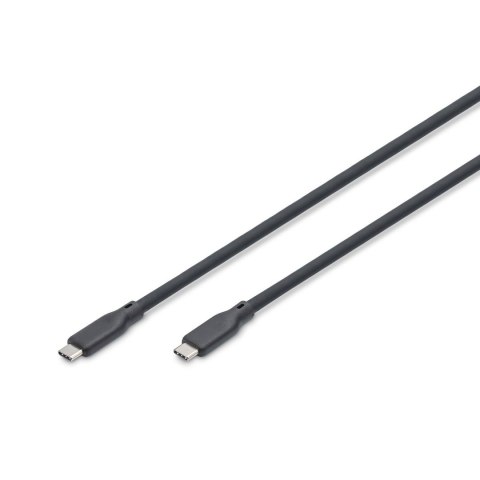 Kabel połączeniowy DIGITUS silikonowy USB-C - USB-C, USB 3.2 Gen1 5G 4K 100W, 2m czarny Digitus