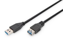 Kabel przedłużający DIGITUS USB 3.1 Gen.1 SuperSpeed 5Gbps Typ USB A/USB A M/Ż czarny 1,8m Digitus