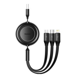 Kabel przewód USB 3w1 - USB-C, Lightning, micro USB 110cm Baseus CAMJ010001 do 3,5A Baseus