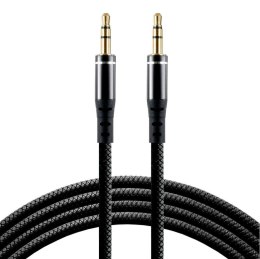 Kabel przewód silikonowy audio AUX wtyk - wtyk jack 3.5 mm stereo 100cm everActive CBS-1JB czarny Everactive