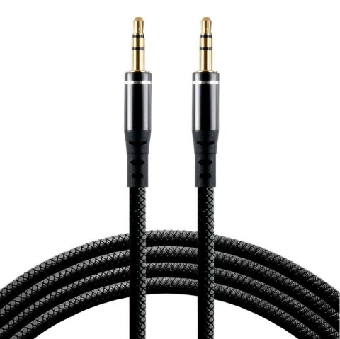 Kabel przewód silikonowy audio AUX wtyk - wtyk jack 3.5 mm stereo 100cm everActive CBS-1JB czarny Everactive