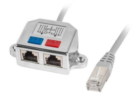 Kabel rozdzielacz LAN Lanberg RJ-45 na 2xRJ-45 FTP (2 urządzenia na 1 kablu) LANBERG