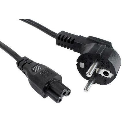 Kabel zasilający Akyga AK-NB-01A CEE 7/7 - IEC C5 do notebooka (koniczynka) 250V/50Hz 2,5A 1,5m czarny AKYGA
