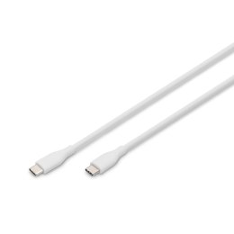 Kabel zasilający DIGITUS silikonowy USB-C - USB-C, USB 2.0 60W, 1m biały Digitus