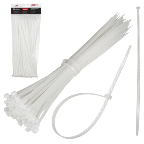 Opaski zaciskowe (100 sztuk) Maclean MCTV-463 W - białe, 3,6x250mm Maclean