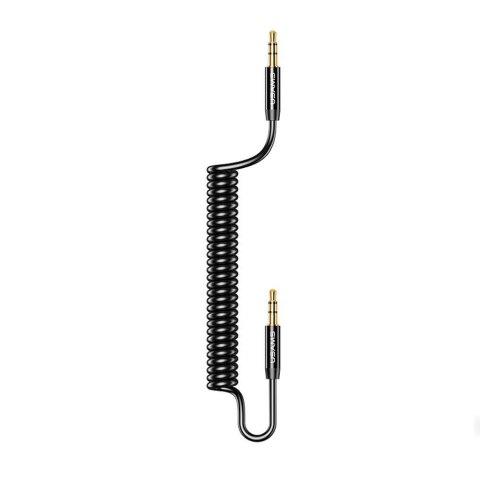 Kabel Audio Usams SJ256 Jack 3,5mm Spring 1,2m czarny USAMS