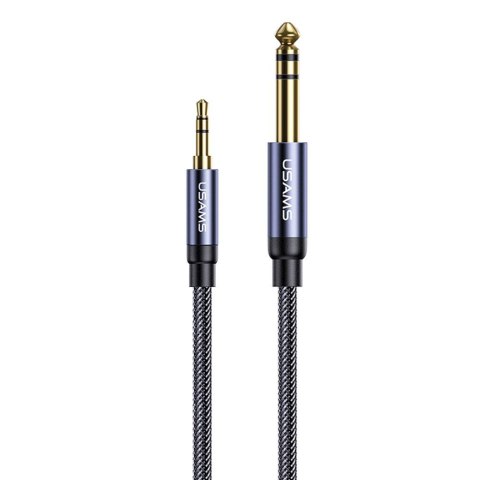 Kabel Audio Usams SJ539 Jack 3,5mm/6,35mm 1,2m czarny USAMS Kabel Audio Usams SJ539 Jack 3,5mm/6,35mm 1,2m czarny USAMS