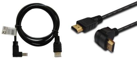 Kabel HDMI Savio CL-04 1,5m, czarny, KĄTOWY, złote końcówki, v1.4 high speed, ether Savio