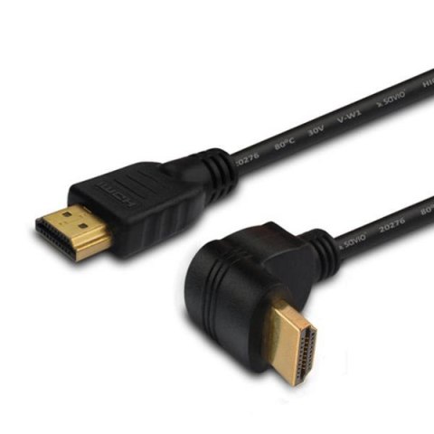 Kabel HDMI Savio CL-108 1,5m, OFC, 4K, czarny, złote końcówki, v2.0, kątowy Savio Kabel HDMI Savio CL-108 1,5m, OFC, 4K, czarny, złote końcówki, v2.0, kątowy Savio