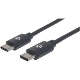 Kabel USB 2.0 Manhattan Typ-C M/M 1m 60W 3A PD QC 480Mbps 1m Manhattan