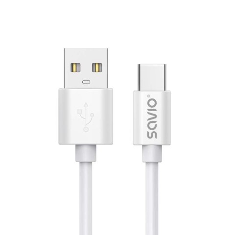 Kabel USB 2.0 SAVIO CL-168 USB A - USB C, 3m, biały Savio
