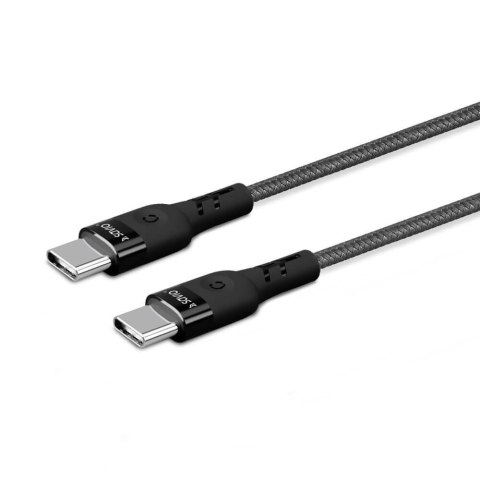 Kabel USB Typ C Savio CL-151 USB TYP C - USB TYP C 3A, QC, PD, 2m, czarny Savio Kabel USB Typ C Savio CL-151 USB TYP C - USB TYP C 3A, QC, PD, 2m, czarny Savio